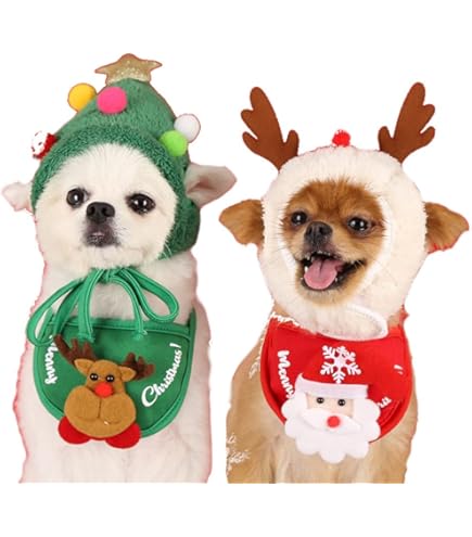 Amazon | DERAYEE クリスマス 猫の服 犬服 小型犬 帽子 防寒 保温